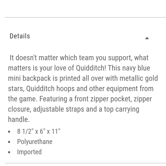 NWT Harry Potter Mini Backpack - Picture 5 of 7